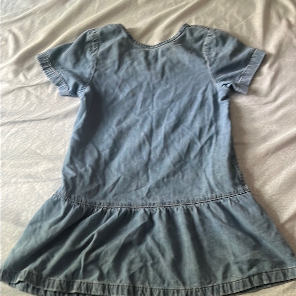 Abercrombie Kids Blue and Gray Ruffled Sundress